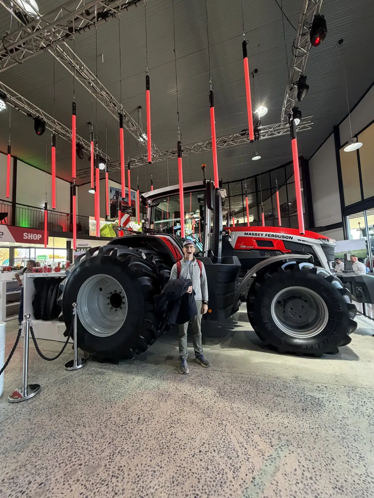 Tractor on the stand at an equipment show